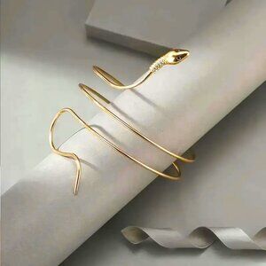 Snake Upper Arm Cuff Wrap Bracelet Boho Hippie Armlet Simple Egyptian Stylish